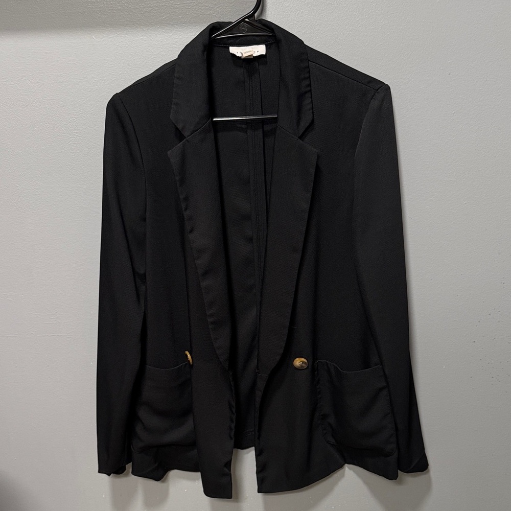 Topshop Two Button Long  Blazer with Pockets